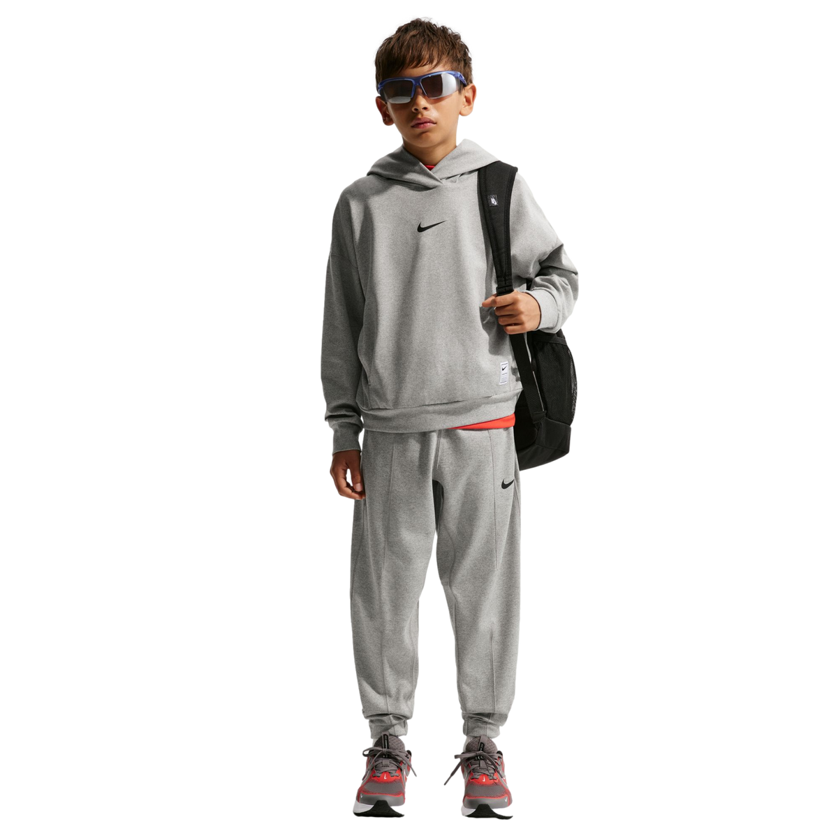 Nike Pro Fleece Pullover Youth Hoodie - Grey