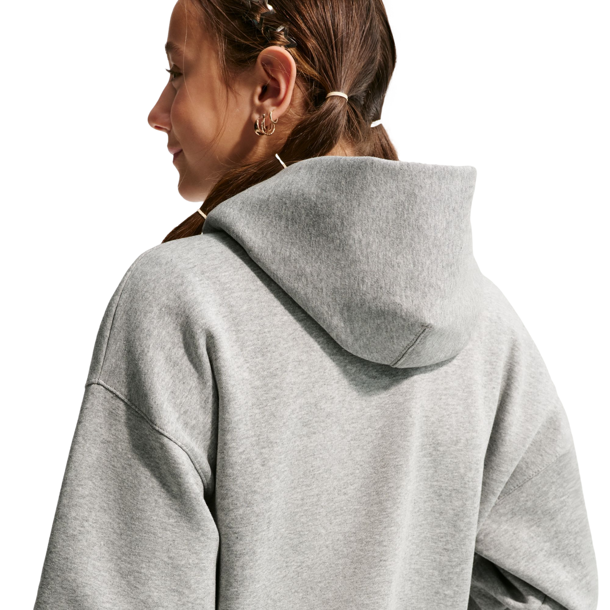 Nike Club Fleece Oversized Youth Hoodie - Grey
