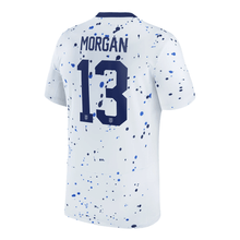 Camiseta personalizada de local Alex Morgan Nike USA 2023 4-Star auténtica para mujer