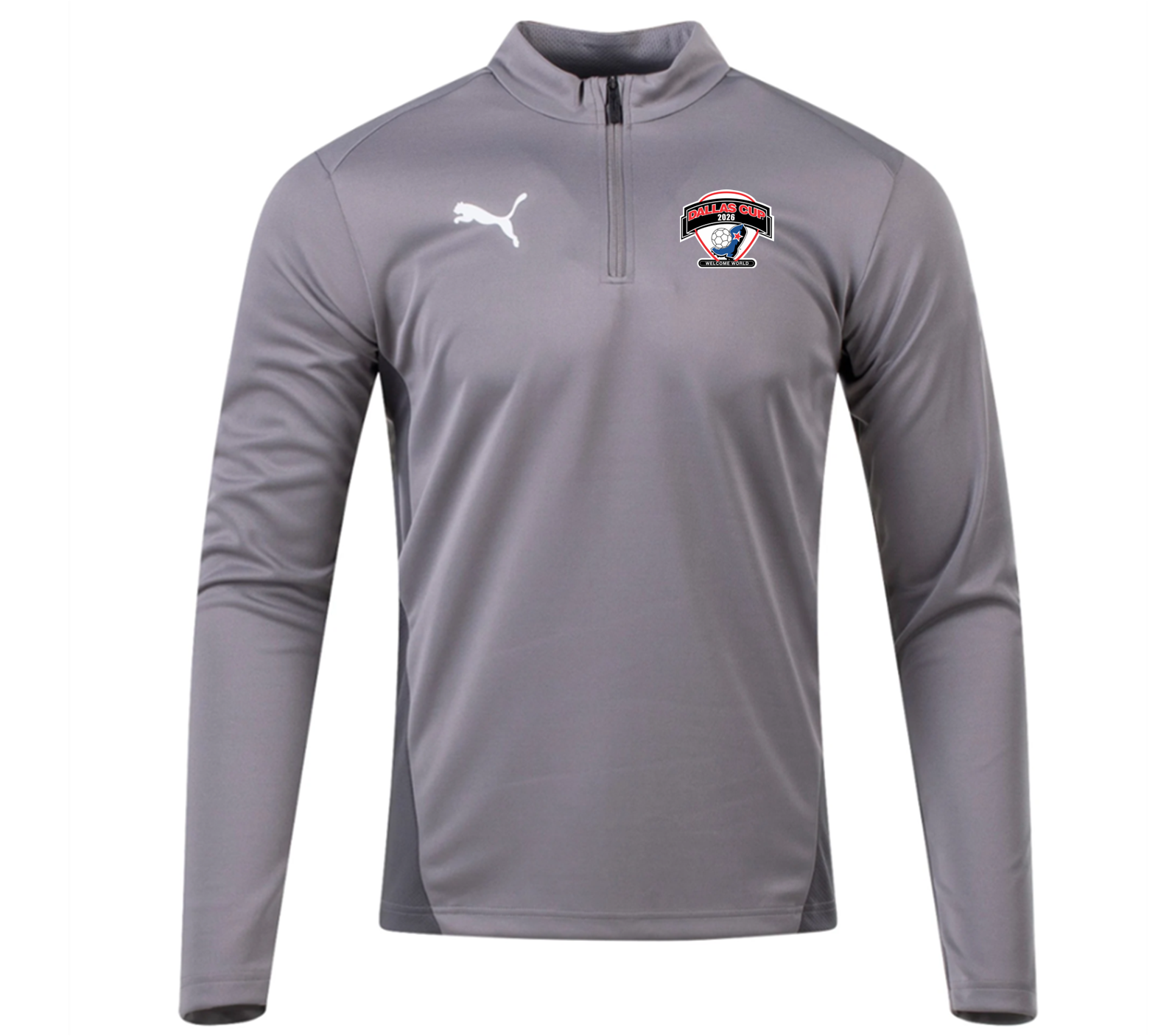 Dallas Cup 2026 Puma Team Goal 1/4 Zip Top - Gray