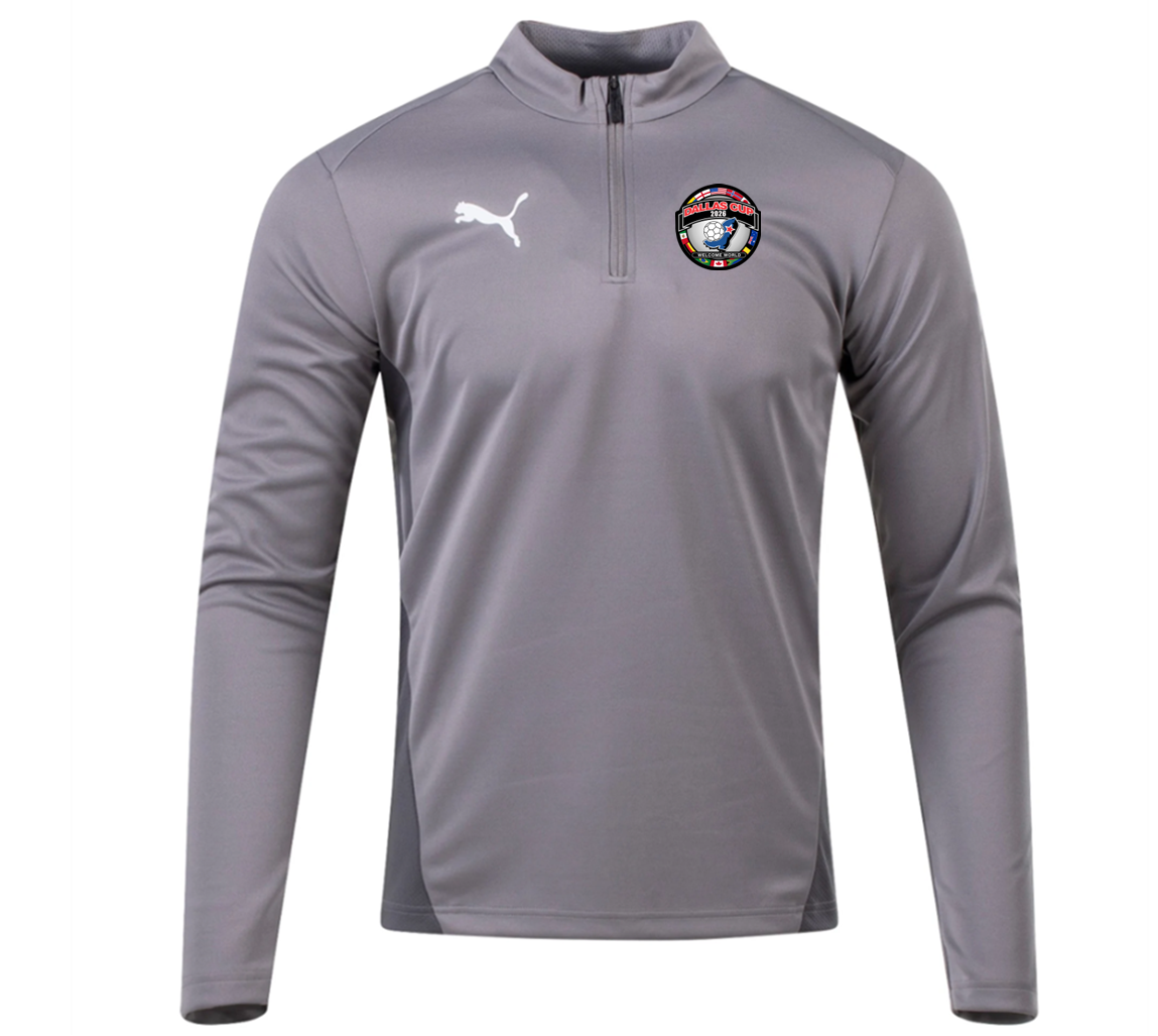 Dallas Cup 2026 Puma Team Goal 1/4 Zip Top - Gray