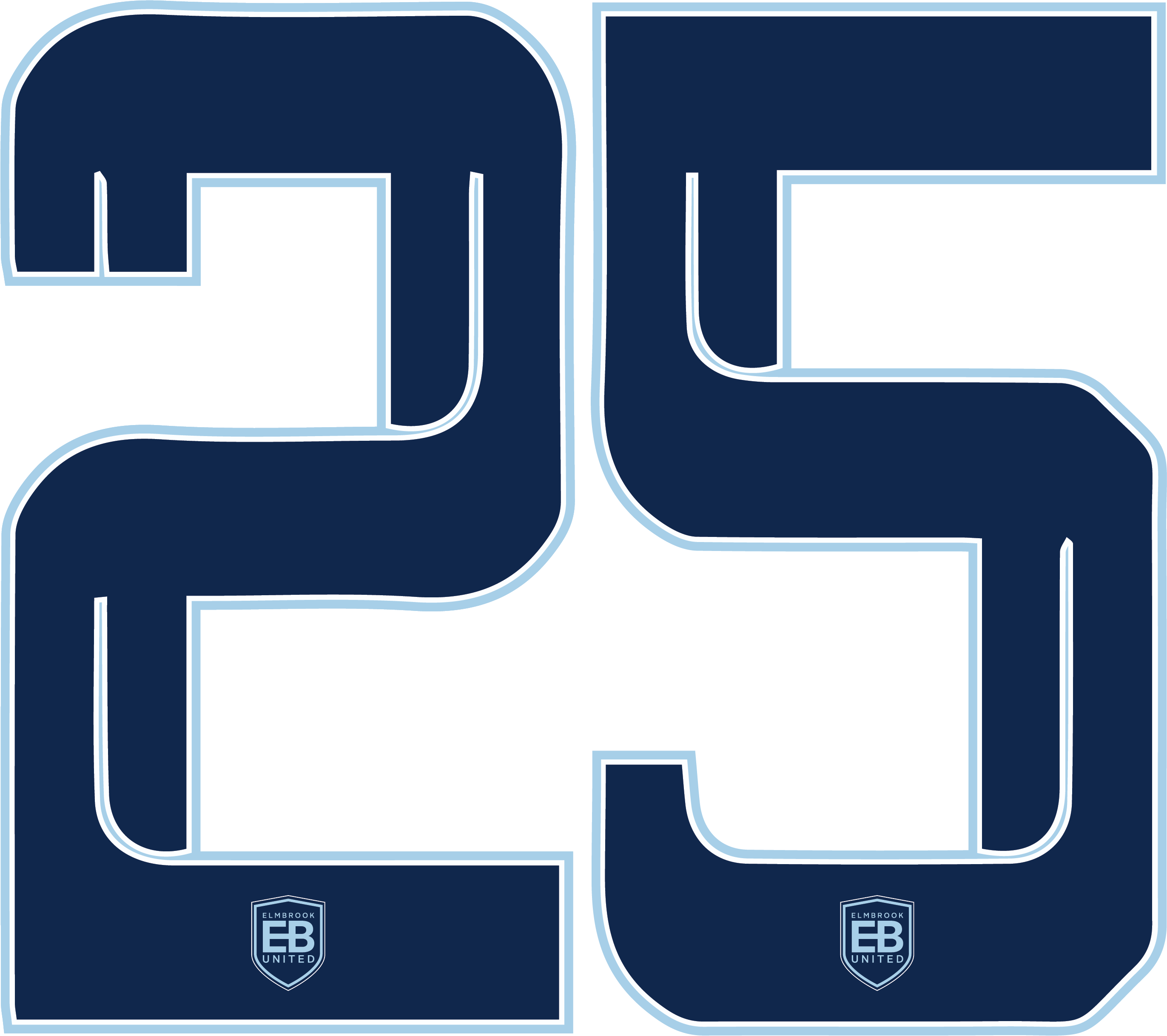 EBU Numbers 9in Navy