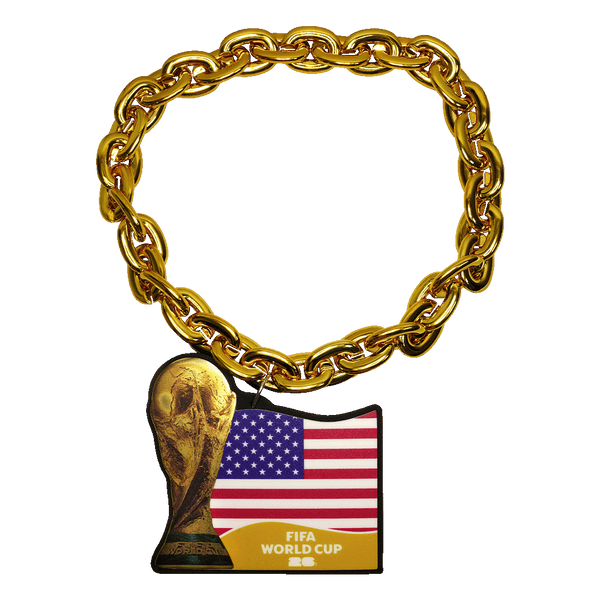 FIFA WORLD CUP 26 メタルチェーン World Cup 2026 USA Host Country Fan Chain Soccer F26-BC-0003-US Gold