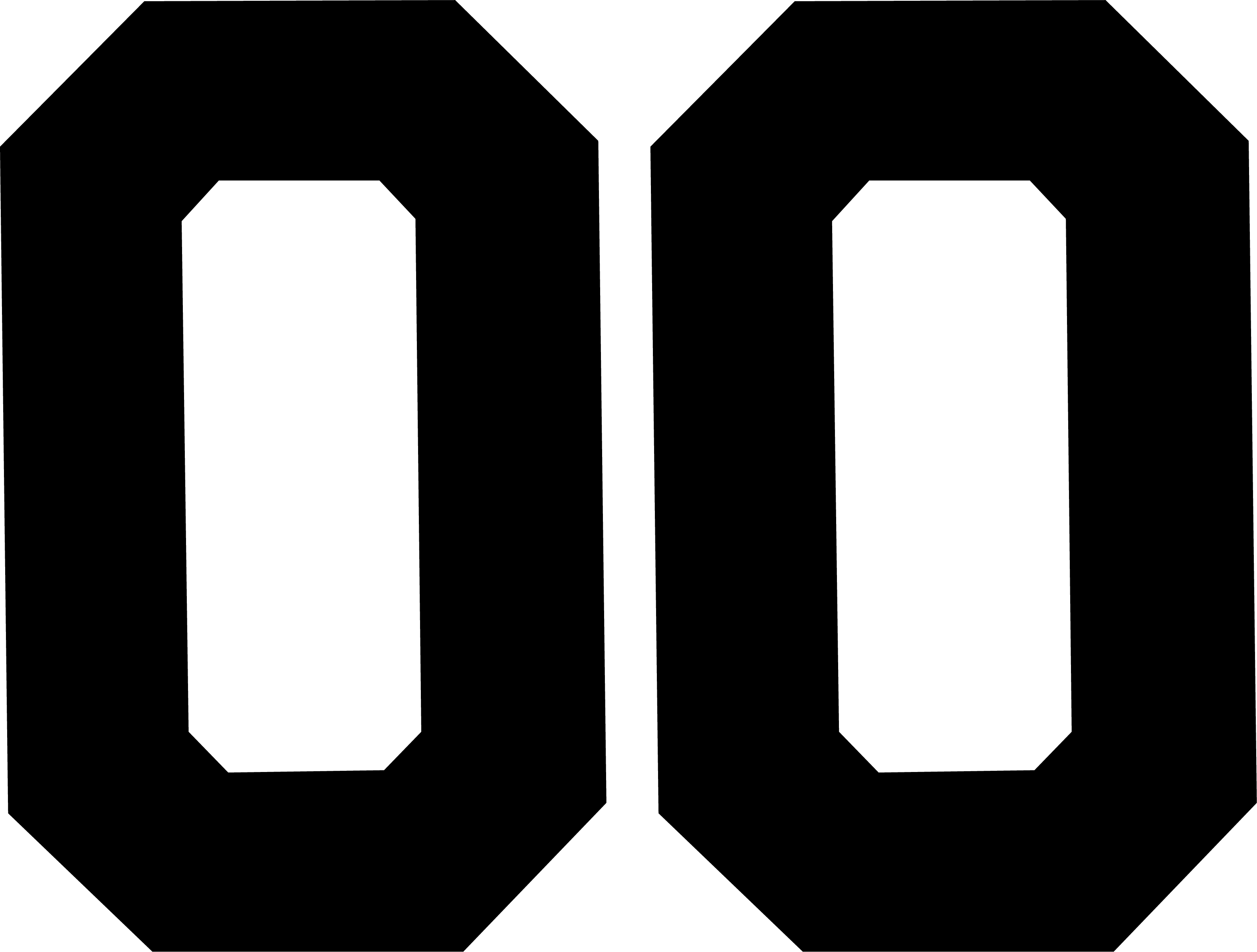 Stahls 2-inch Varsity Number - Black