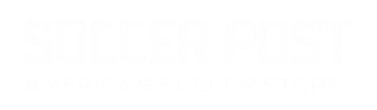 White logo for "SOCCER POST" with the tagline "AMERICA'S SOCCER STORE" in distressed block lettering on a black background.