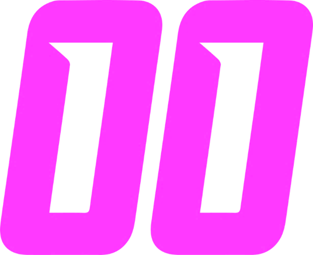 4" Drive Number - HOT PINK