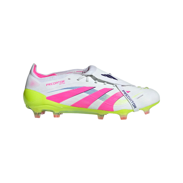  Predator サッカーシューズ ホワイト/ピンク/イエロー Adidas Predator Elite Foldover Tongue Firm Ground Cleats Soccer