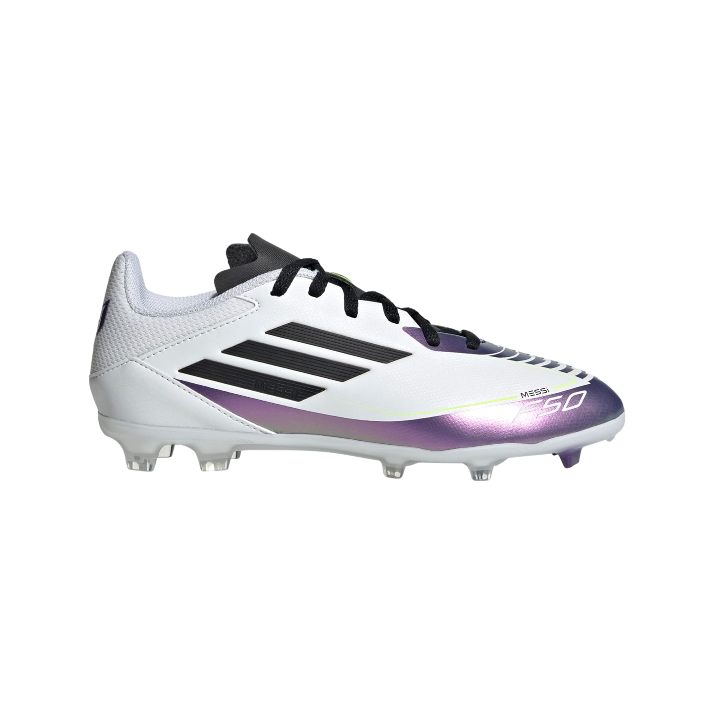 Botas de fútbol para terreno firme para jóvenes Adidas F50 League Messi