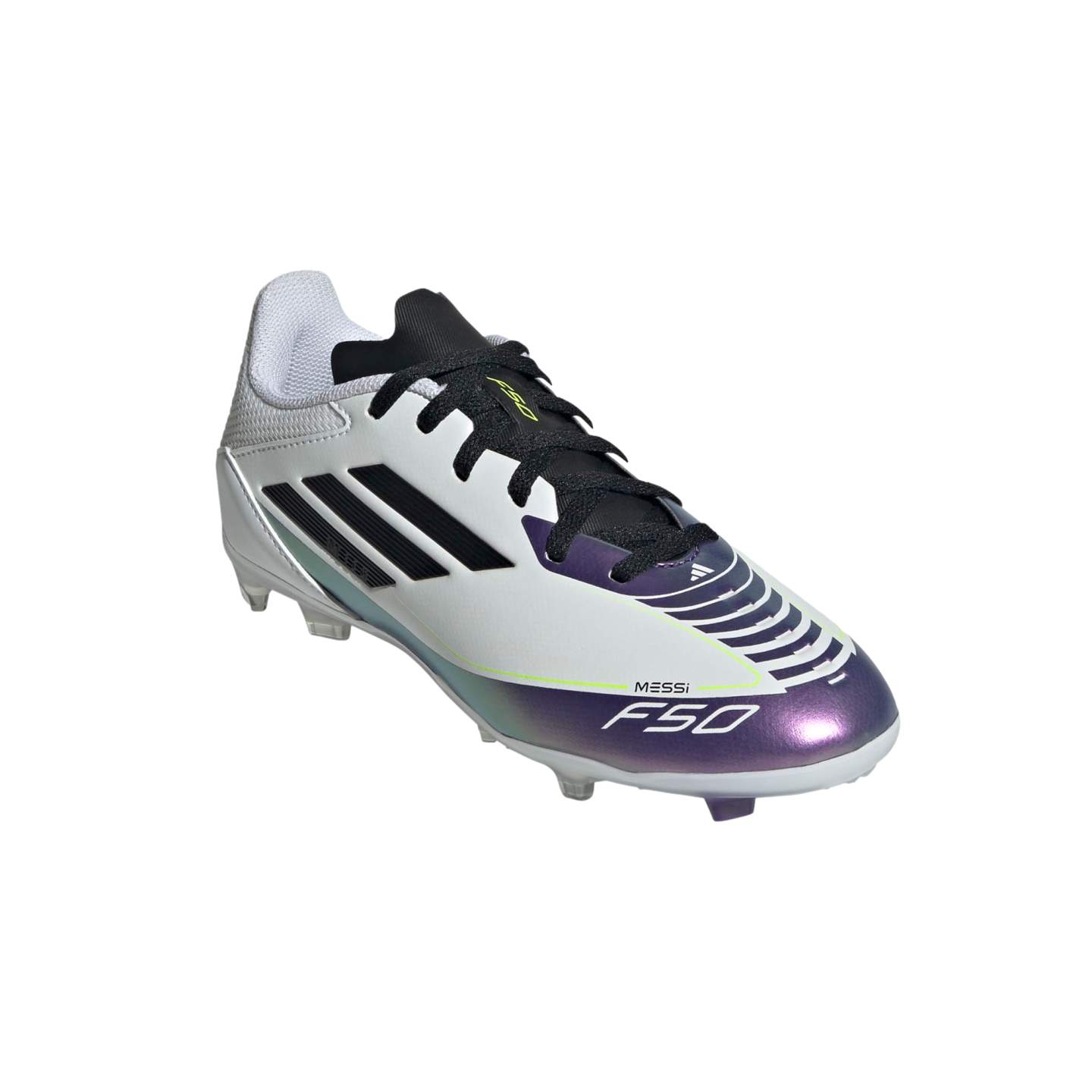 Botas de fútbol para terreno firme para jóvenes Adidas F50 League Messi