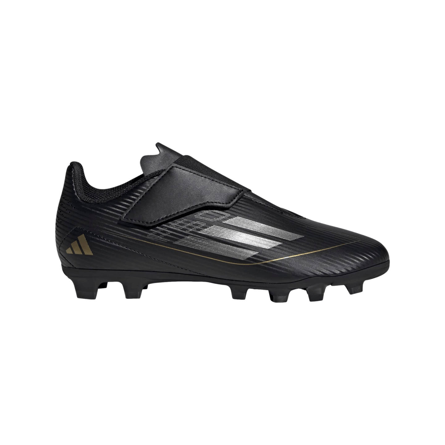 Botas de fútbol para terreno firme para jóvenes con velcro Adidas F50 Club