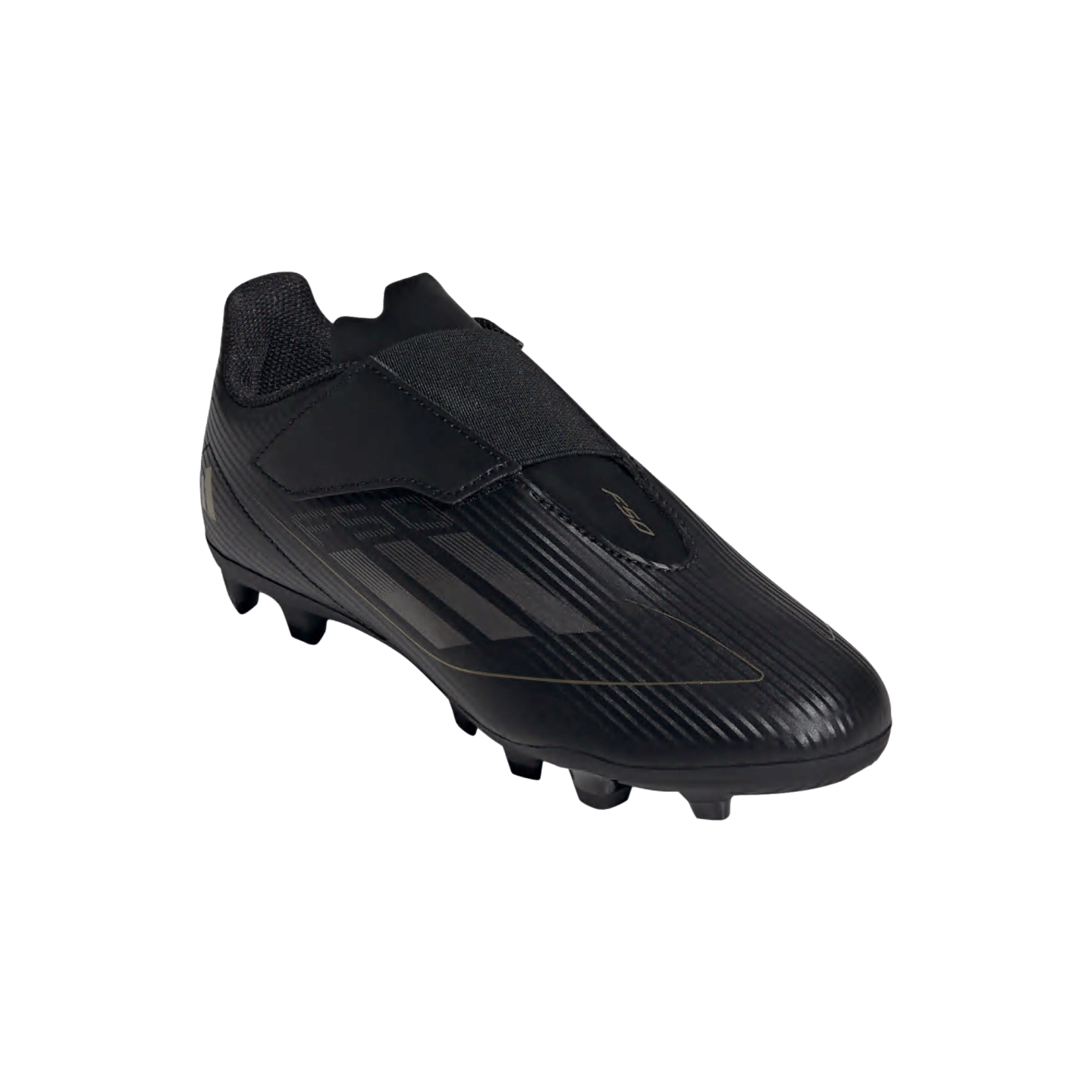 Botas de fútbol para terreno firme para jóvenes con velcro Adidas F50 Club