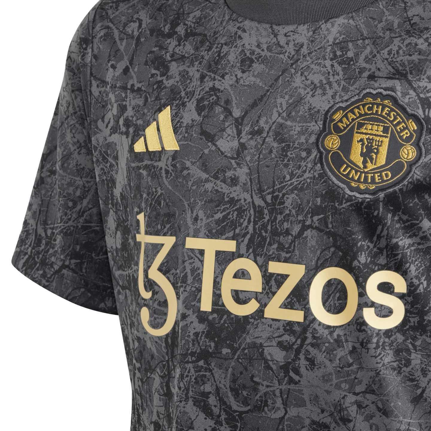 Maillot d'avant-match pour jeunes Adidas Manchester United Stone Roses