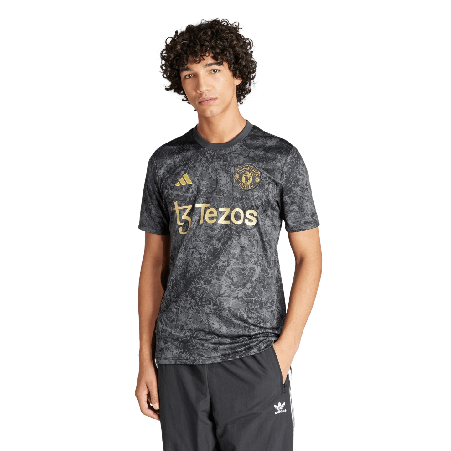 Adidas Manchester United Stone Roses Pre-Match Jersey Soccer Adidas Manchester United Stone Roses Pre-Match Jersey Soccer