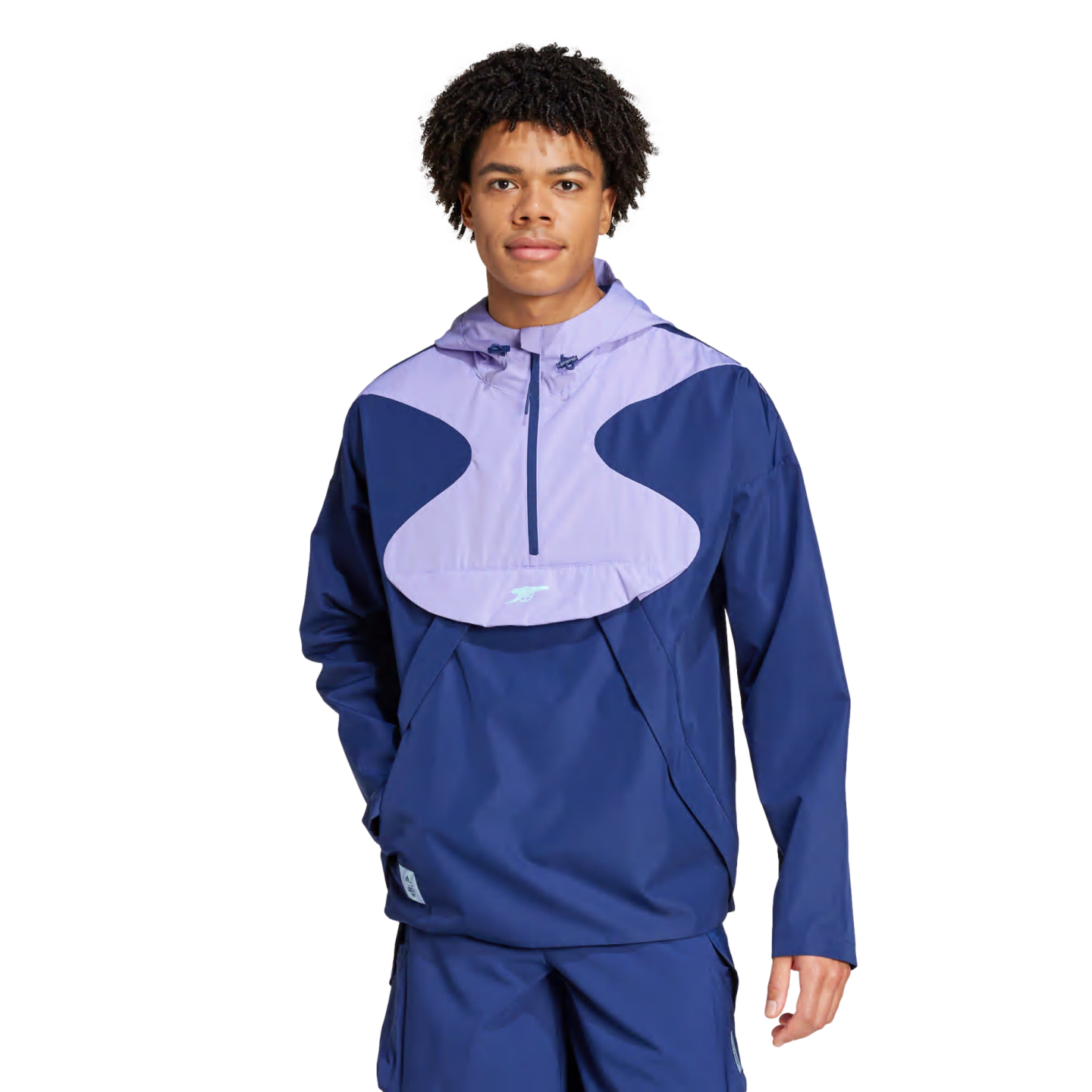 (ADID-IT4080) Chaqueta cortavientos con media cremallera de temporada Adidas Arsenal [NGTSKY] (Lanzamiento 19/8/24)