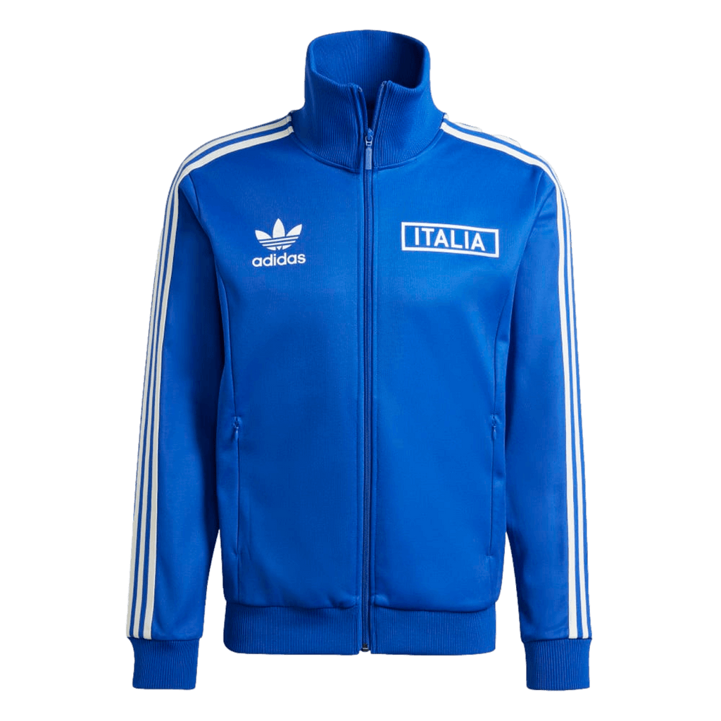 Adidas Italy Beckenbauer Track Top Jacket Soccer IU2122 Blue Adidas Italy Beckenbauer Track Top Jacket Soccer IU2122 Blue