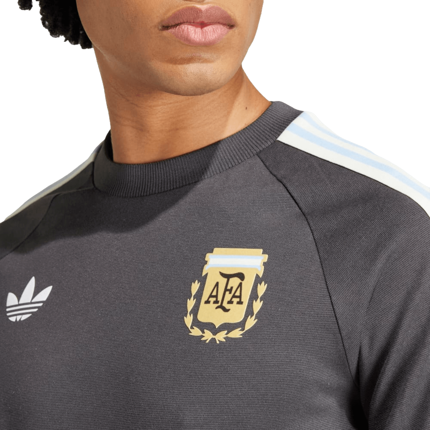 Adidas Argentina OG 3 Stripe Tee Soccer IU2154 Black