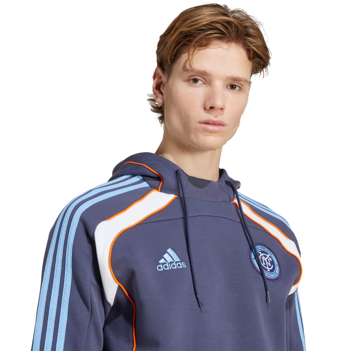Adidas New York City FC UBP Travel Hoodie Soccer JE5529 Navy Blue Adidas New York City FC UBP Travel Hoodie Soccer JE5529 Navy Blue