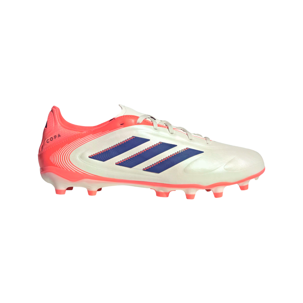 adidas Copa Pure III League Firm/Multi Ground Soccer Cleats (OFF White/Blue/Orange) 9.5 M / 10.5 W