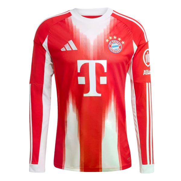 Adidas Bayern Munich 25/26 Long Sleeve Home Jersey Soccer JP3689 Red