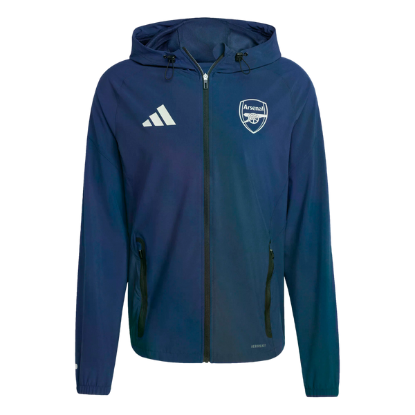 Adidas Arsenal Comp Vis Tech Travel Jacket Soccer JV5339 Navy Blue