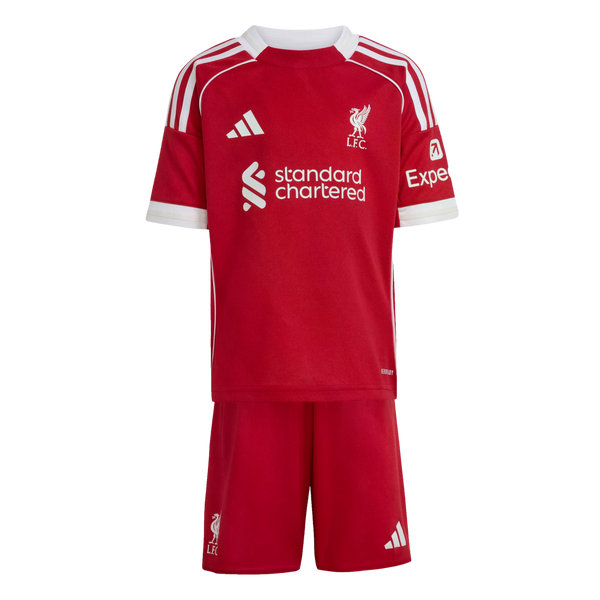 Adidas Liverpool 25/26 Toddler Home Mini Kit Soccer JV6442 Red
