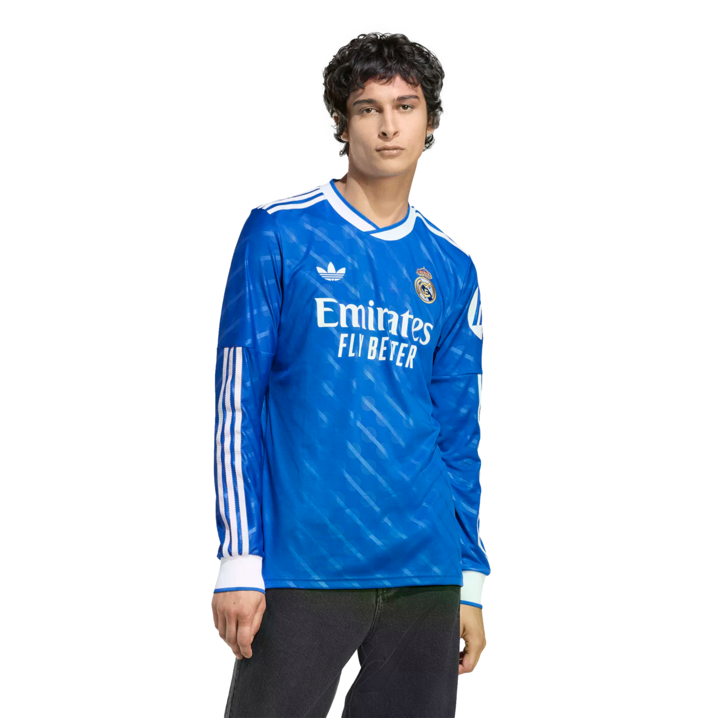 Adidas Real Madrid 25/26 Long Sleeve Third Jersey Soccer JW4054 Blue