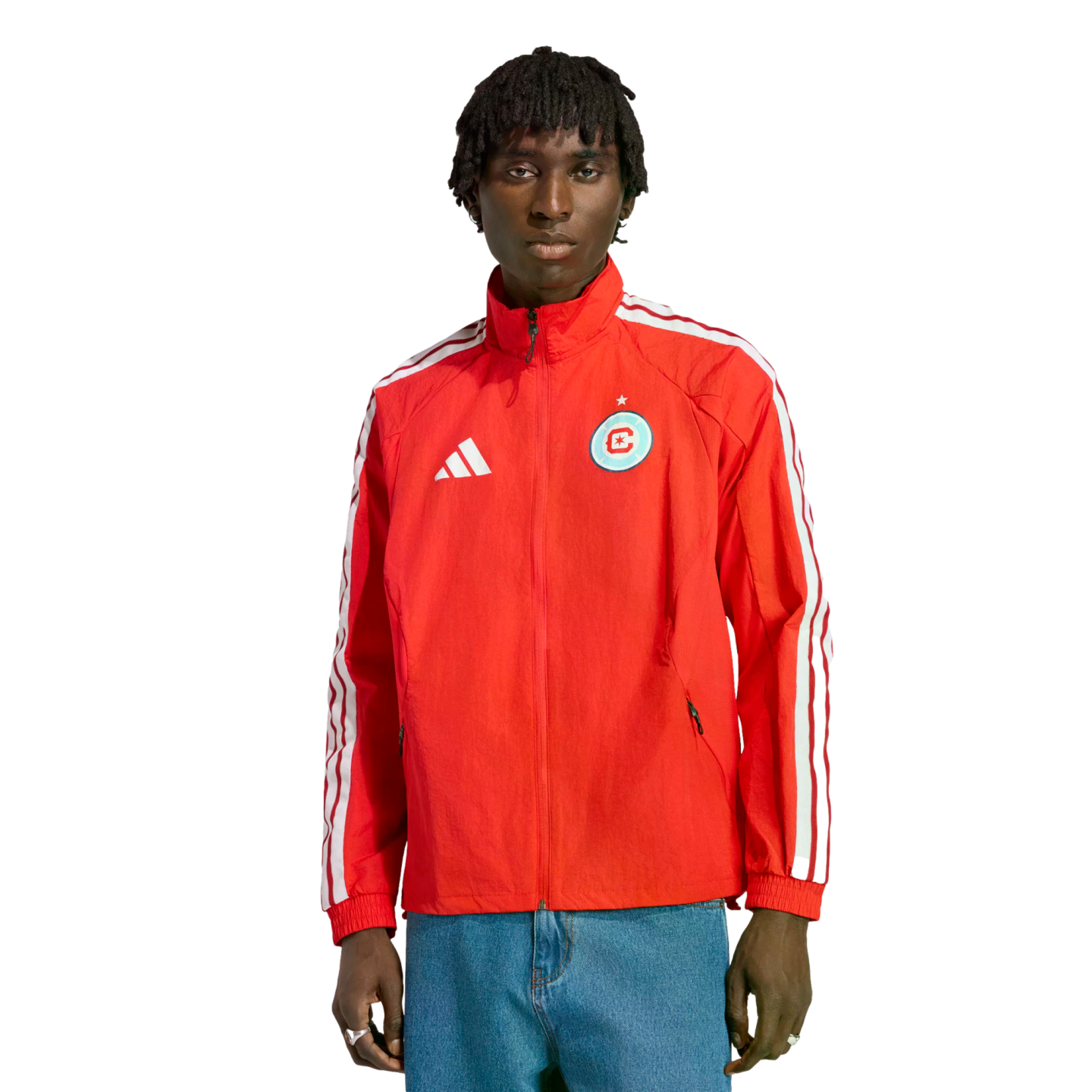 Chicago Fire Anthem Jacket Soccer KB1863 Red Chicago Fire Anthem Jacket Soccer KB1863 Red