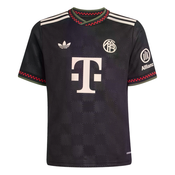 Adidas Bayern Munich 25/26 Youth Third Jersey Soccer KE6797 Black