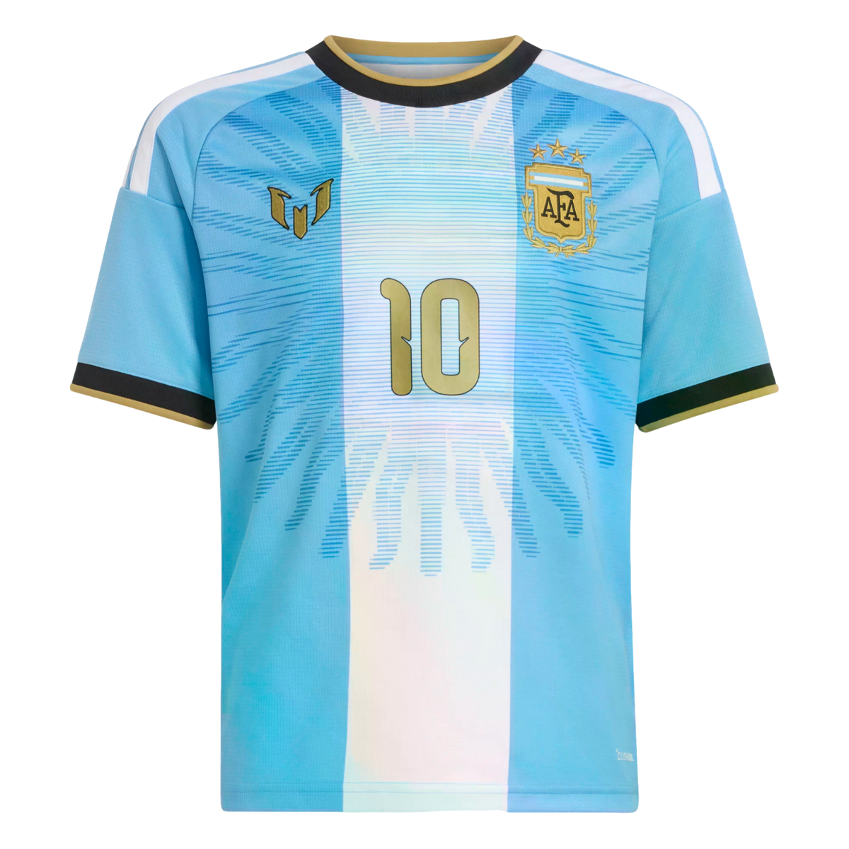 Adidas Argentina 2026 Messi Gold Anniversary Youth Home Jersey