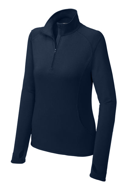 Sport Tek Sportwick Stretch Ladies 1/4-Zip Navy