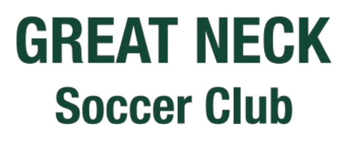 Logo featuring the text "GREAT NECK Soccer Club" in a bold, dark green, sans-serif font against a white background.