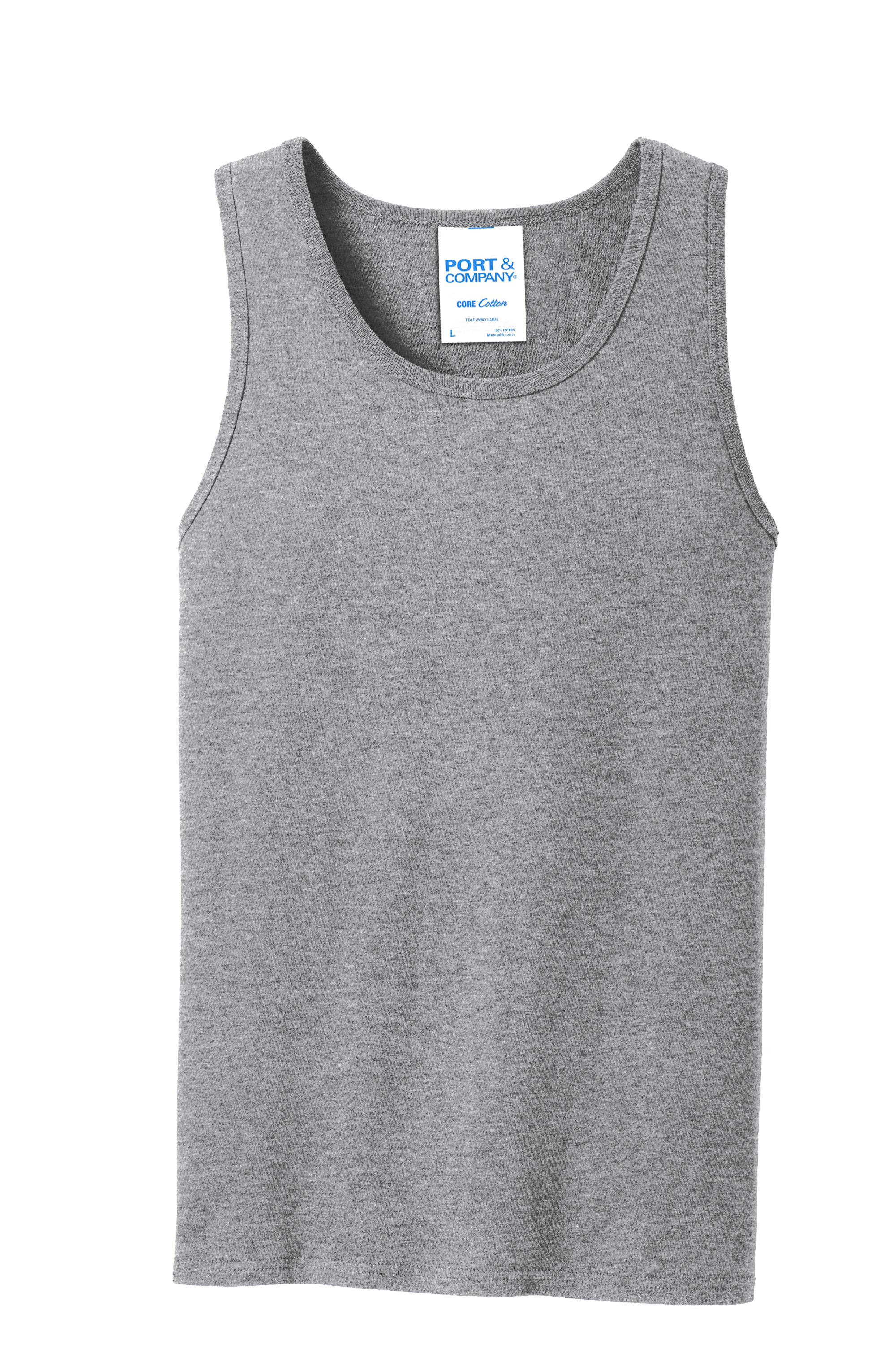 Port & Co Adult Core Cotton Tank Top - Grey
