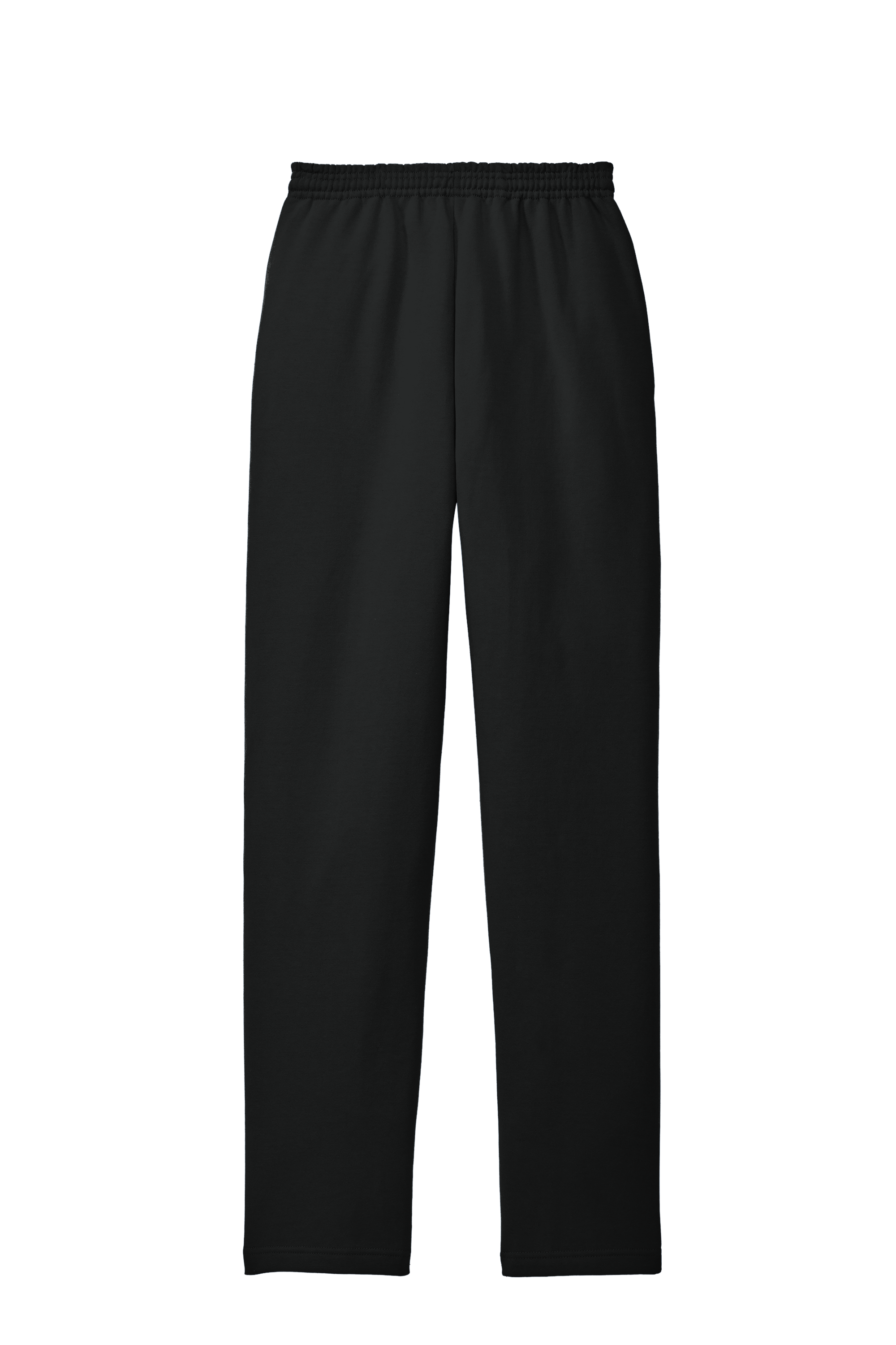 Port & Company Core Adult Sweat Pant Open Bottom-Jet Black