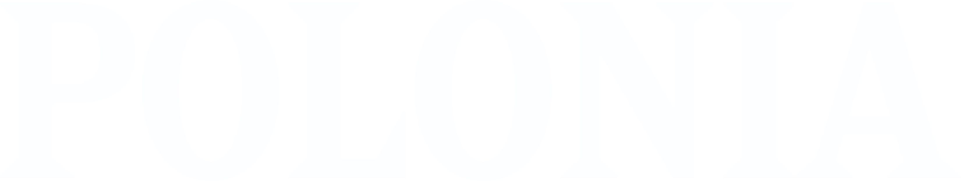 The word "POLONIA" in a white, uppercase serif font against a solid black background.