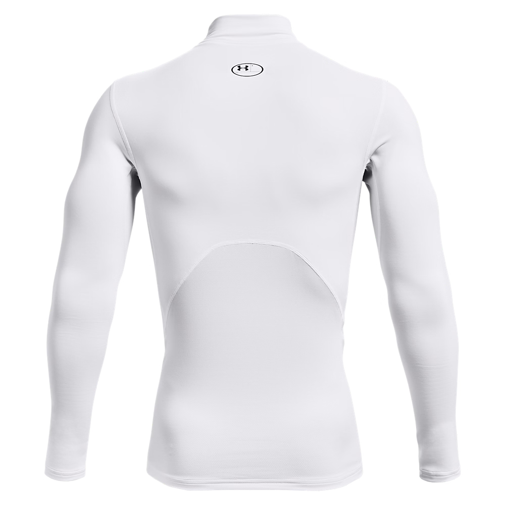 Under Armour ColdGear® Mock Long Sleeve Compression Shirt - White