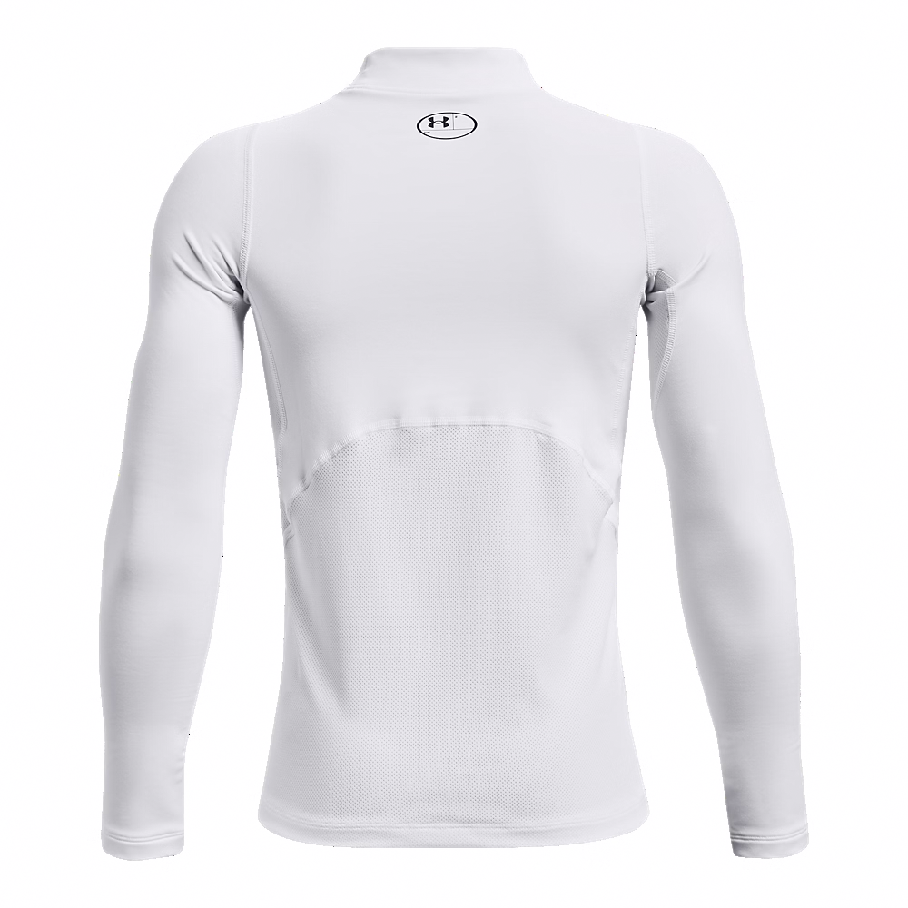 Under Armour Youth ColdGear® Mock Long Sleeve Compression Shirt - White