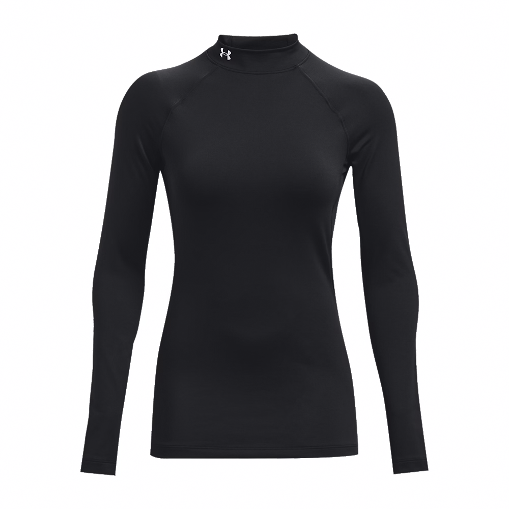 Under Armour Women's ColdGear® Mock Long Sleeve Compression Shirt - Black
