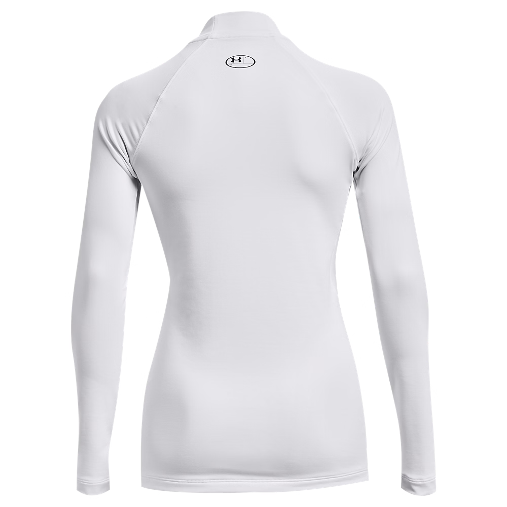 Under Armour Women's ColdGear® Mock Long Sleeve Compression Shirt - White