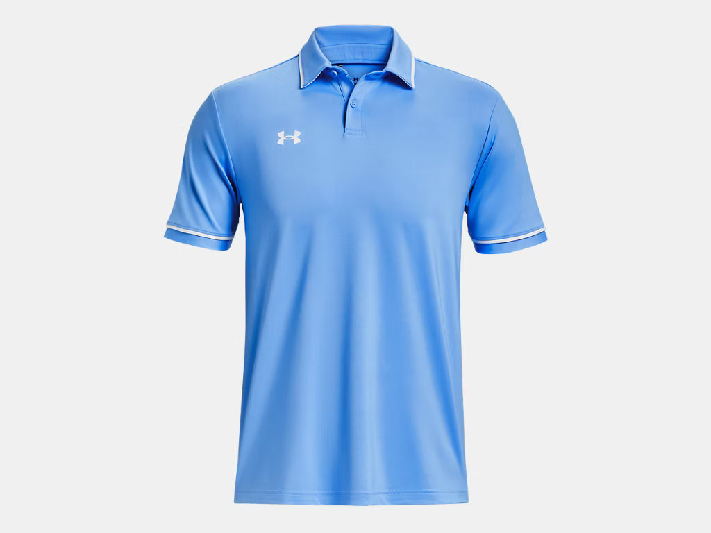 UA Team Tipped Polo- Carolina Blue 1376904-475