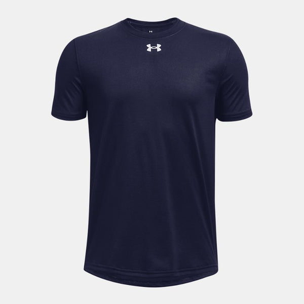Under Armour Team Tech Youth Tee Soccer 1377487-410 Navy Blue