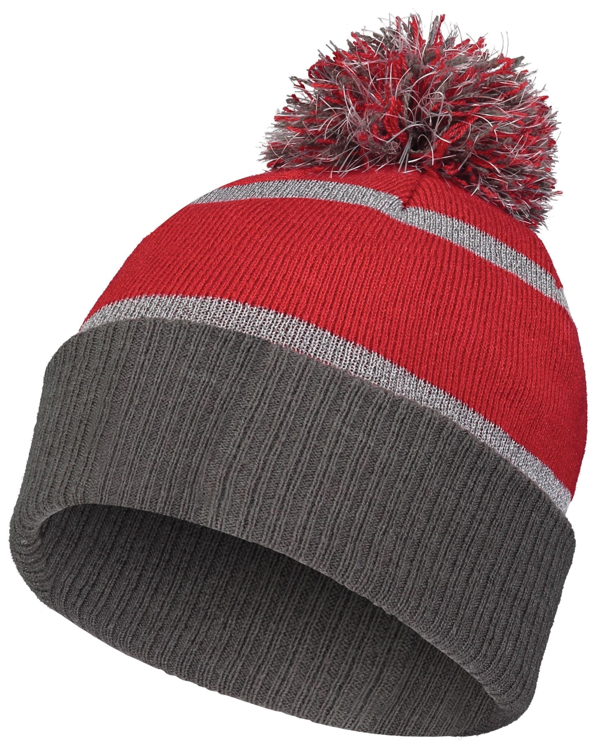 Holloway Reflective Beanie - Red/Carbon