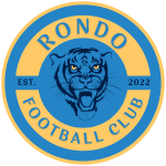 Circular logo for Rondo Football Club, established in 2022. The blue and orange design features a central tiger head illustration.