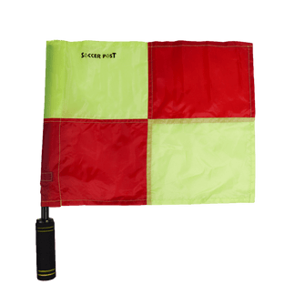Conjunto de bandera de árbitro de poste de fútbol