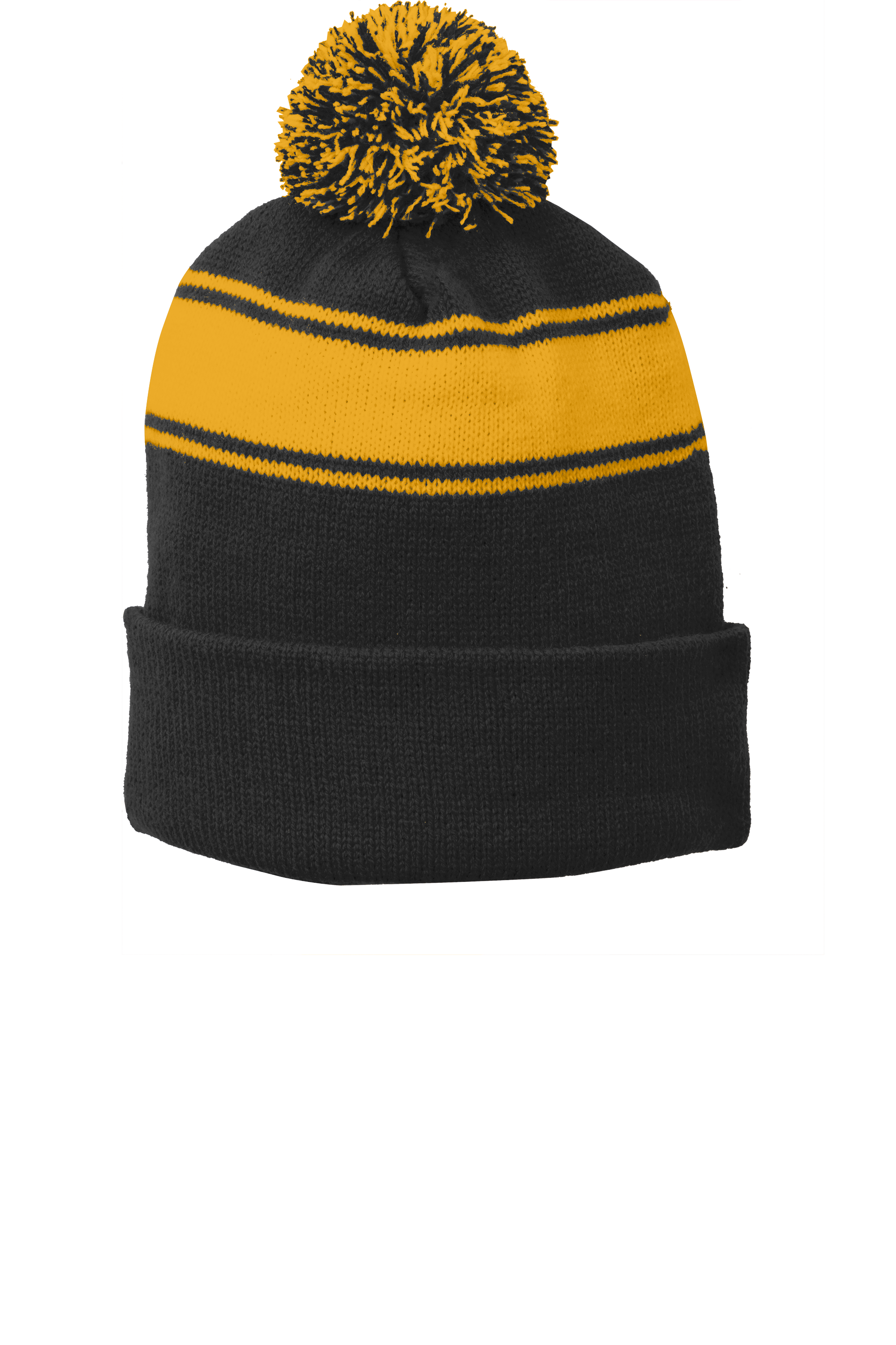 Sport-Tek Striped Pom Pom Beanie (Kearny)