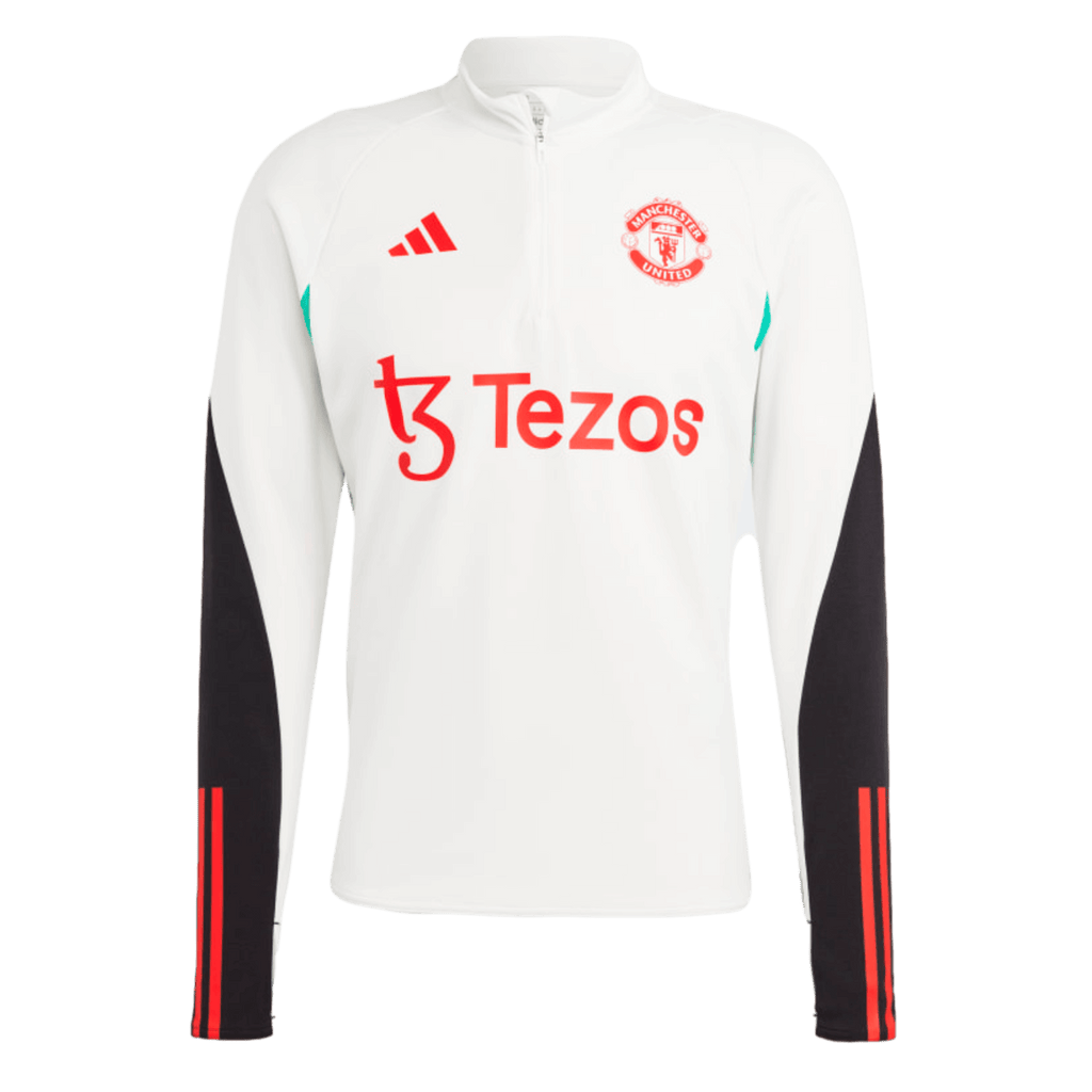 Adidas Manchester United Training Top Soccer IA7292 White Adidas Manchester United Training Top Soccer IA7292 White
