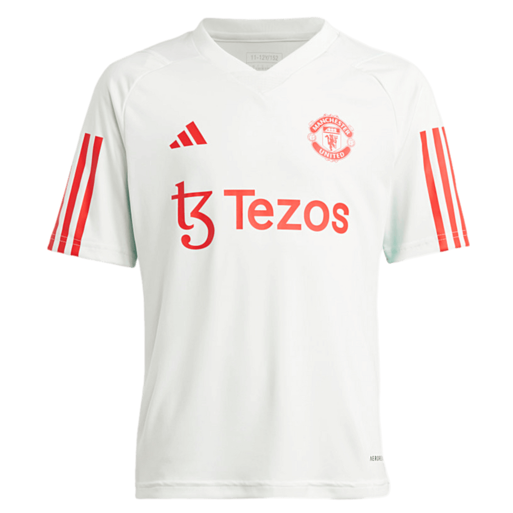 adidas Manchester United ホワイトジャージ L Manchester United soccer training rain jacket 2023/24 white