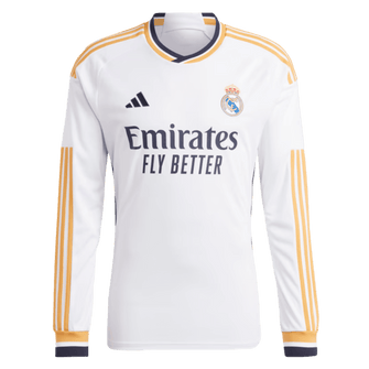 Adidas Real Madrid 23/24 Long Sleeve Home Jersey