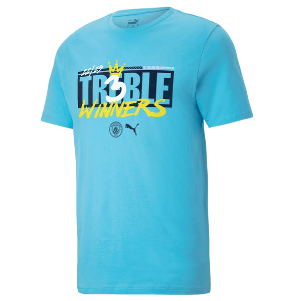 Puma Manchester City 22/23 Treble Winners Tee Soccer 778682-04 Yellow