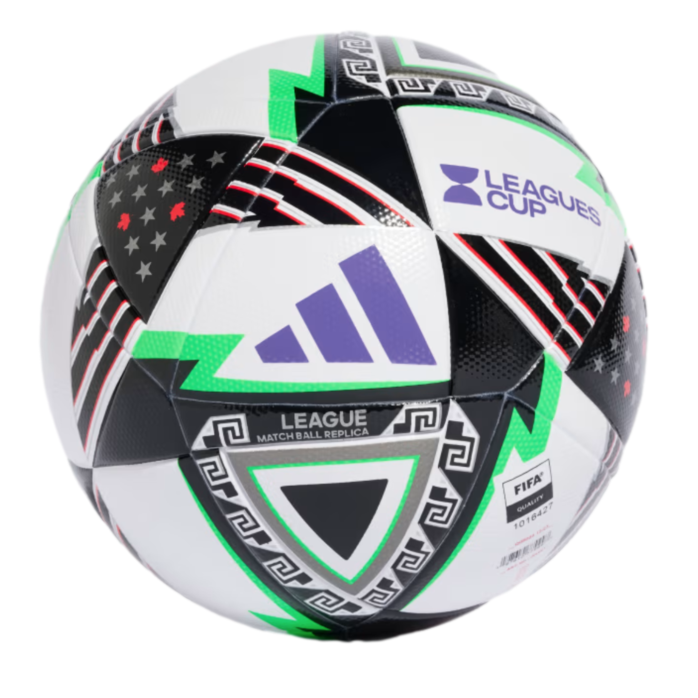 (ADID-IX4041) Balón de liga Adidas Leagues Cup [BLANCO, NEGRO, ACTPUR] (Lanzamiento 1/7/24)