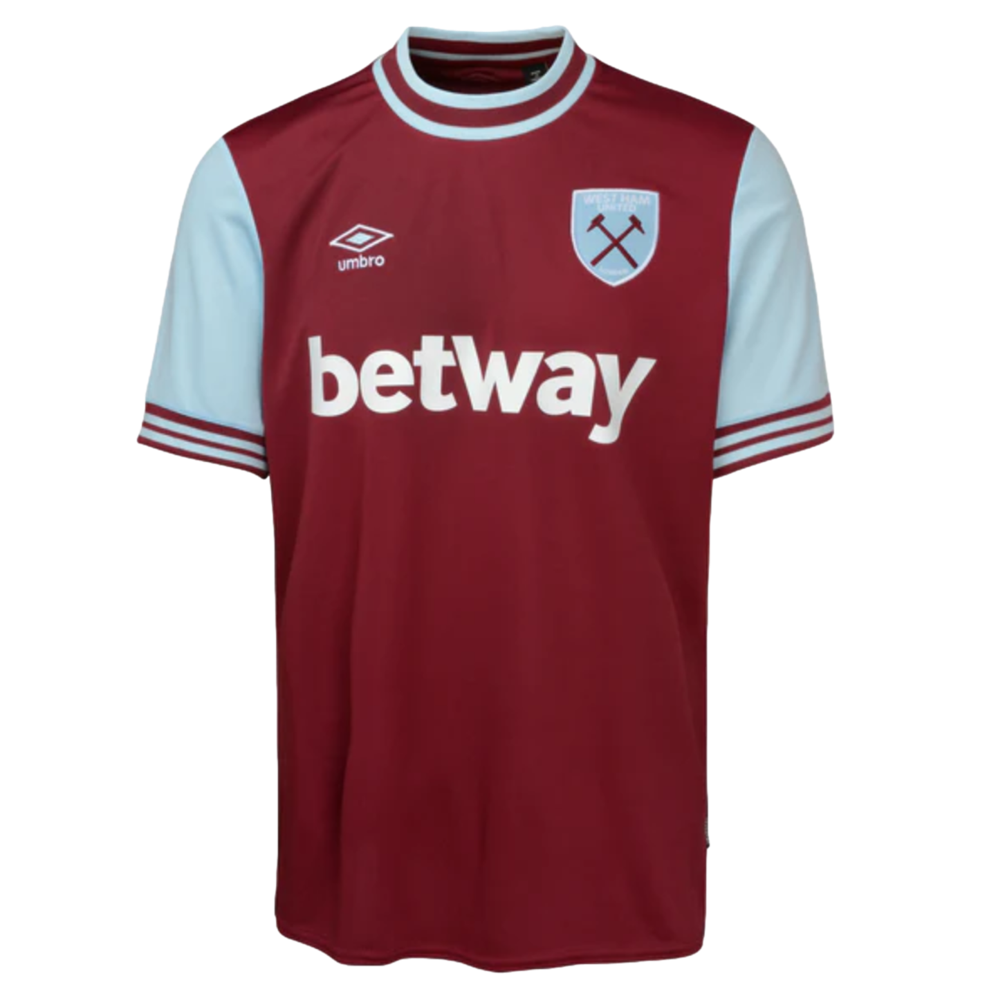 (UMBO-UUM199699U-KIT) Camiseta local Umbro West Ham 24/25 (lanzamiento 20/06/24)